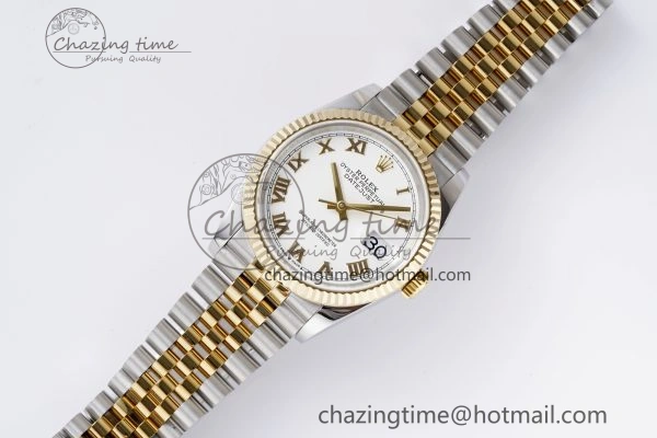 DateJust 36 SS YG 126233 JDF YG Plated 904L Steel White Dial Roman Markers on Jubilee Bracelet V Original 1751