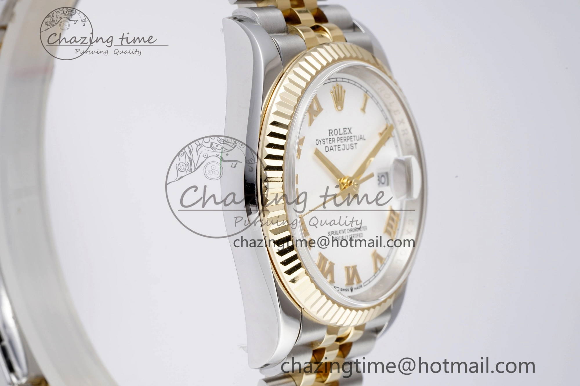 DateJust 36 SS YG 126233 JDF YG Plated 904L Steel White Dial Roman Markers on Jubilee Bracelet V Original 1751