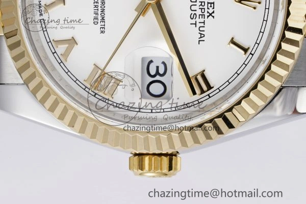 DateJust 36 SS YG 126233 JDF YG Plated 904L Steel White Dial Roman Markers on Jubilee Bracelet V Original 1751