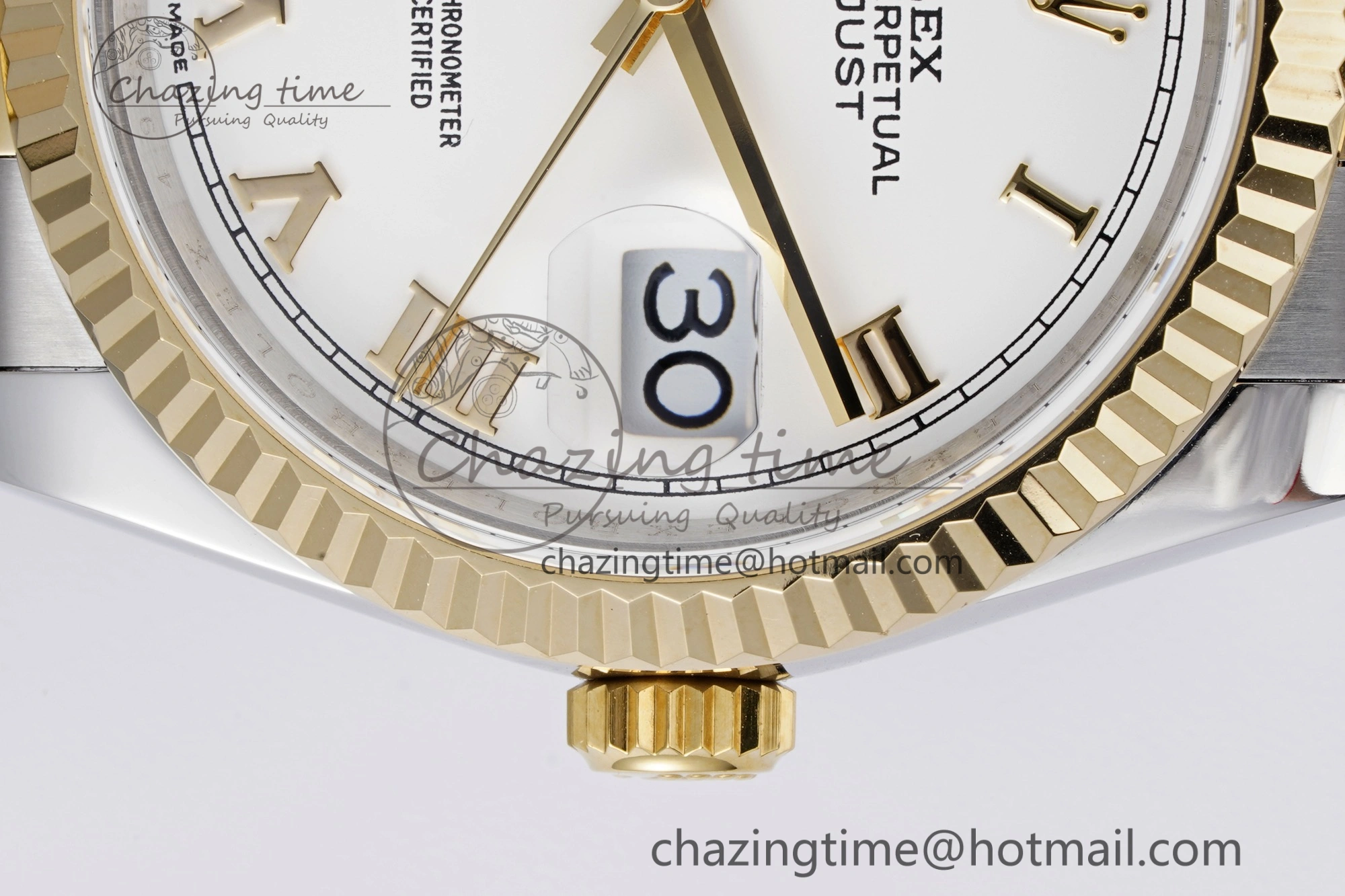 DateJust 36 SS YG 126233 JDF YG Plated 904L Steel White Dial Roman Markers on Jubilee Bracelet V Original 1751