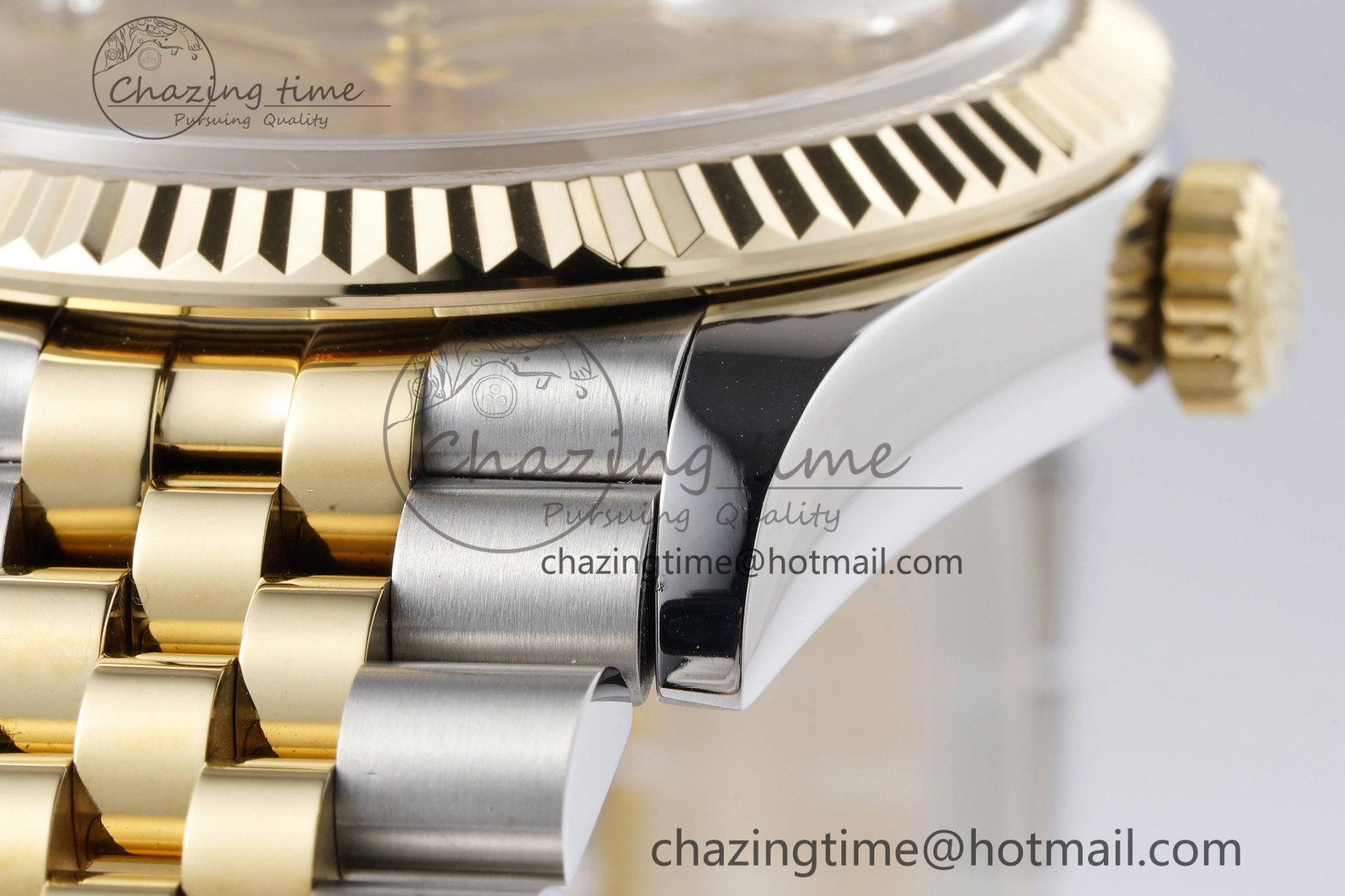 DateJust 36 SS YG 126233 JDF YG Plated 904L Steel YG Dial Diamonds Markers on Jubilee Bracelet V Bright 1752