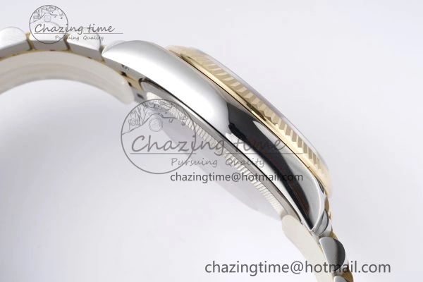 WrinkleFree DateJust 36 SS YG 126233 JDF YG Plated 904L Steel YG Dial Stick Markers on Jubilee Bracelet V 1753