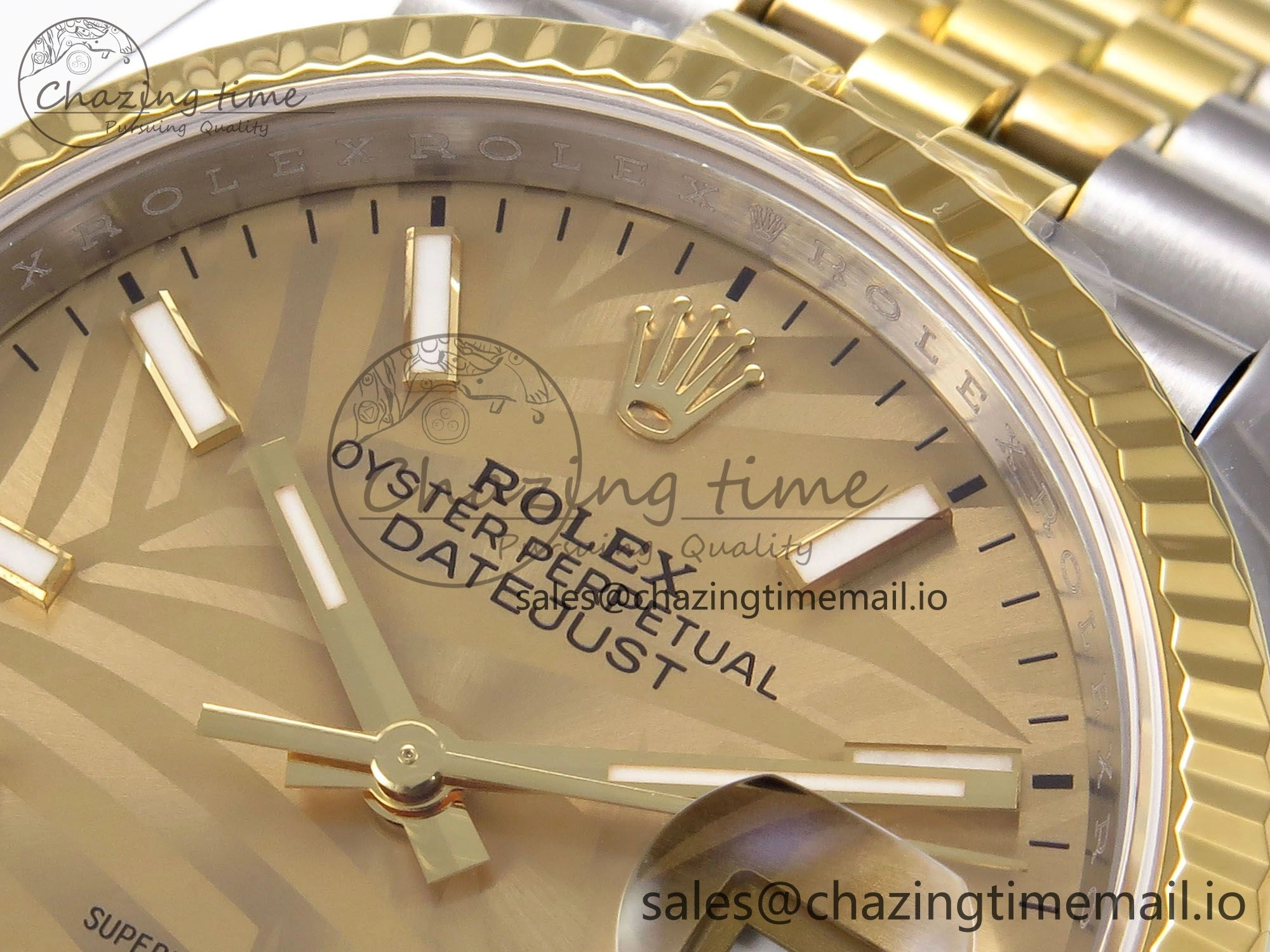 DateJust 36 SS YG 126233 VSF 1:1 Best Edition 904L Steel YG Leaf Dial on Jubilee Bracelet VS Lightweight 1002