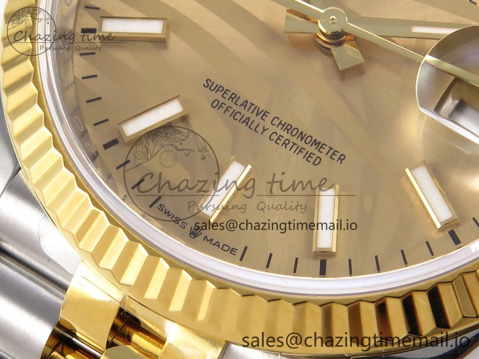 DateJust 36 SS YG 126233 VSF 1:1 Best Edition 904L Steel YG Leaf Dial on Jubilee Bracelet VS Lightweight 1002
