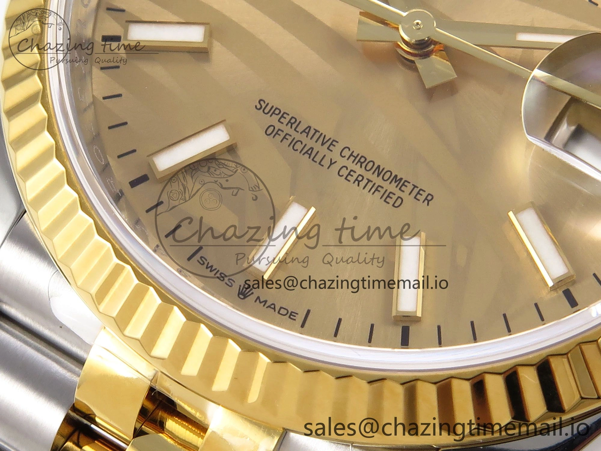 DateJust 36 SS YG 126233 VSF 1:1 Best Edition 904L Steel YG Leaf Dial on Jubilee Bracelet VS Lightweight 1002
