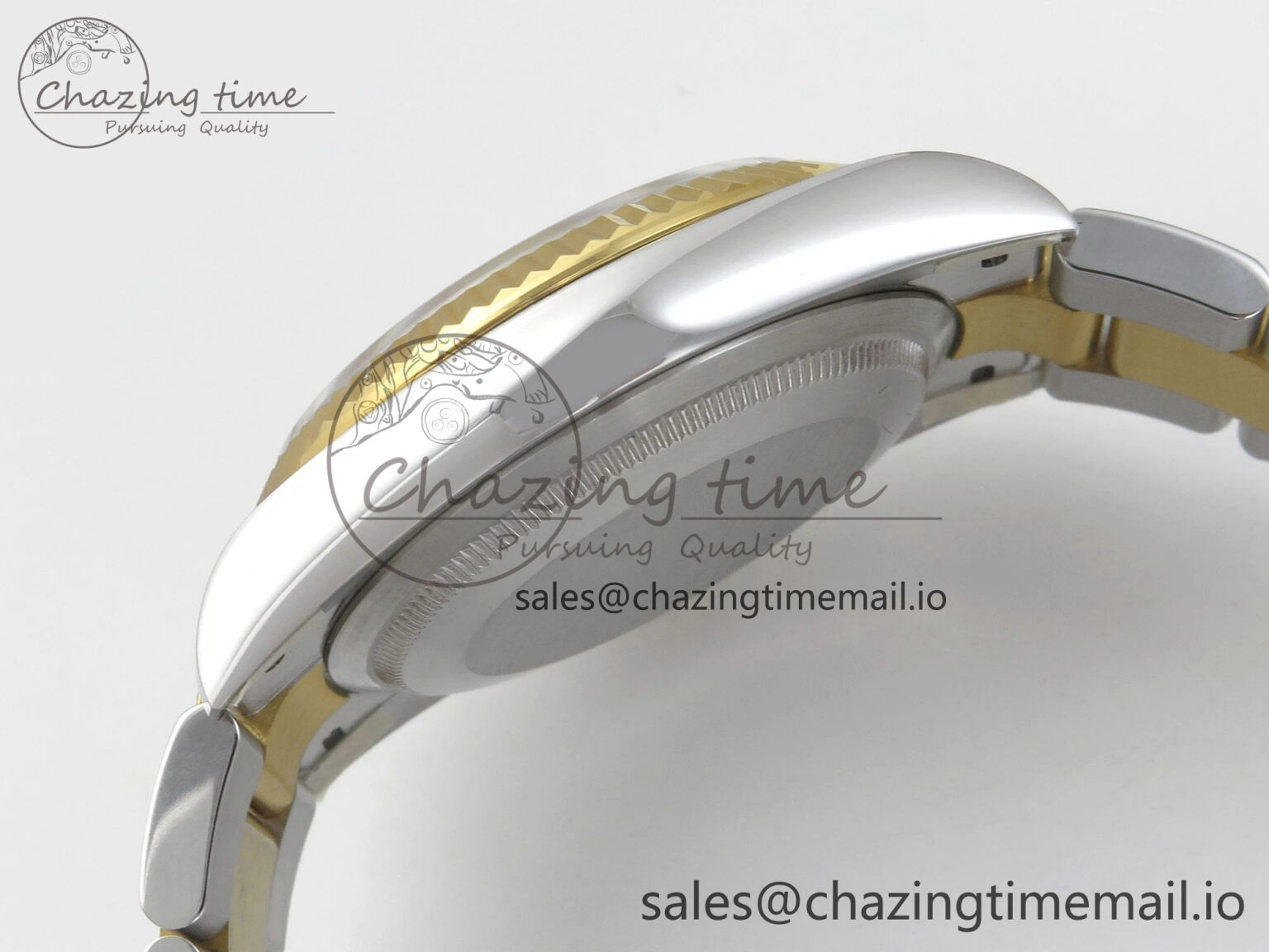 DateJust 36 SS YG ARF 1:1 Best Edition 904L Steel Gray Dial Green Roman on Oyster Bracelet SH SmoothTexture 96
