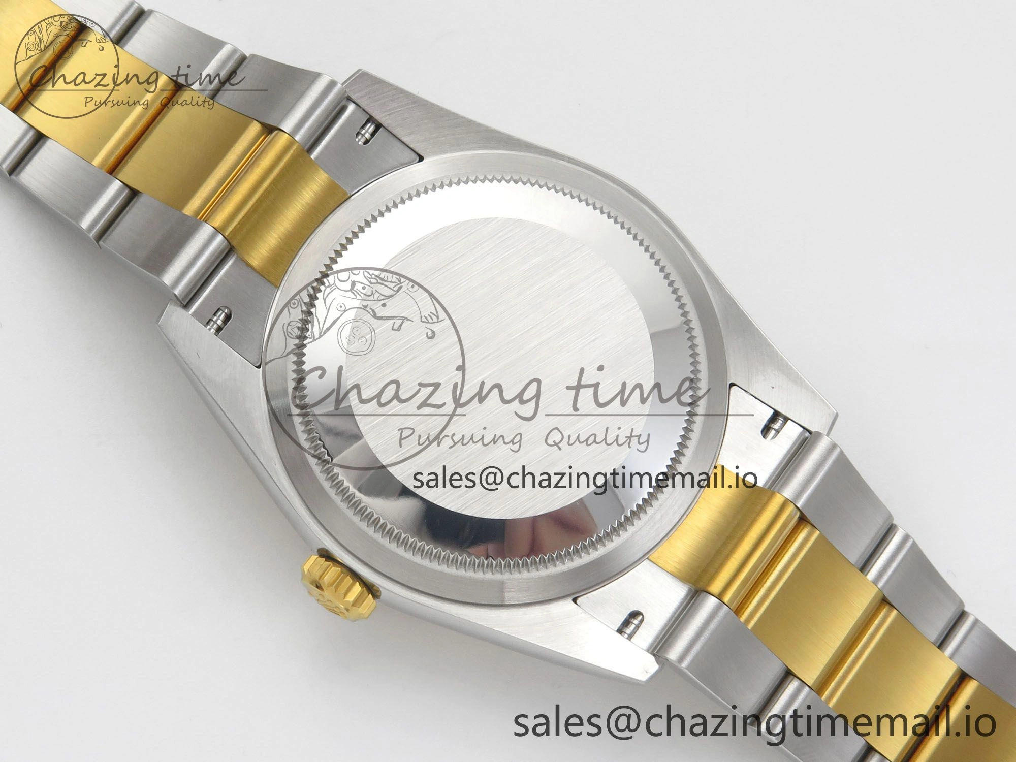 DateJust 36 SS YG ARF 1:1 Best Edition 904L Steel Gray Dial Green Roman on Oyster Bracelet SH SmoothTexture 96