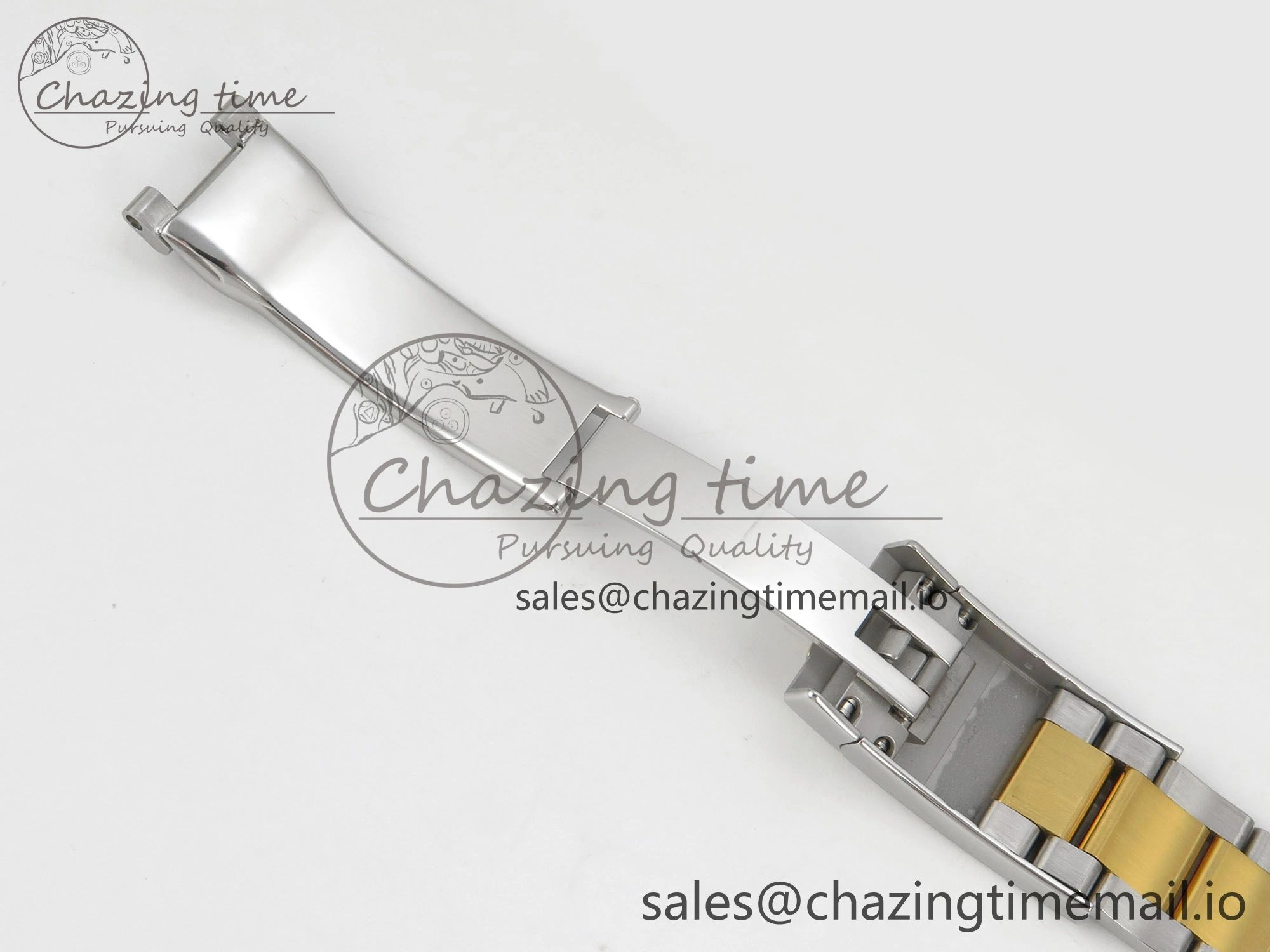 DateJust 36 SS YG ARF 1:1 Best Edition 904L Steel Gray Dial Green Roman on Oyster Bracelet SH SmoothTexture 96