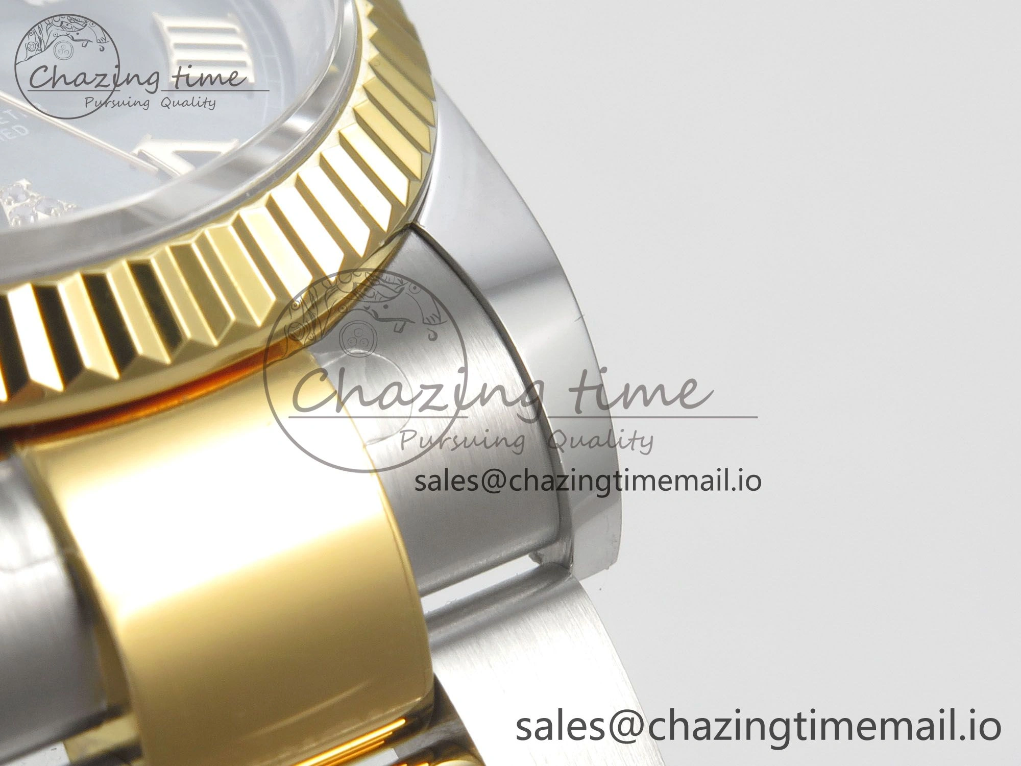DateJust 36 SS YG ARF 1:1 Best Edition 904L Steel Green Dial YG Roman on Oyster Bracelet SH ZeroBulk 85