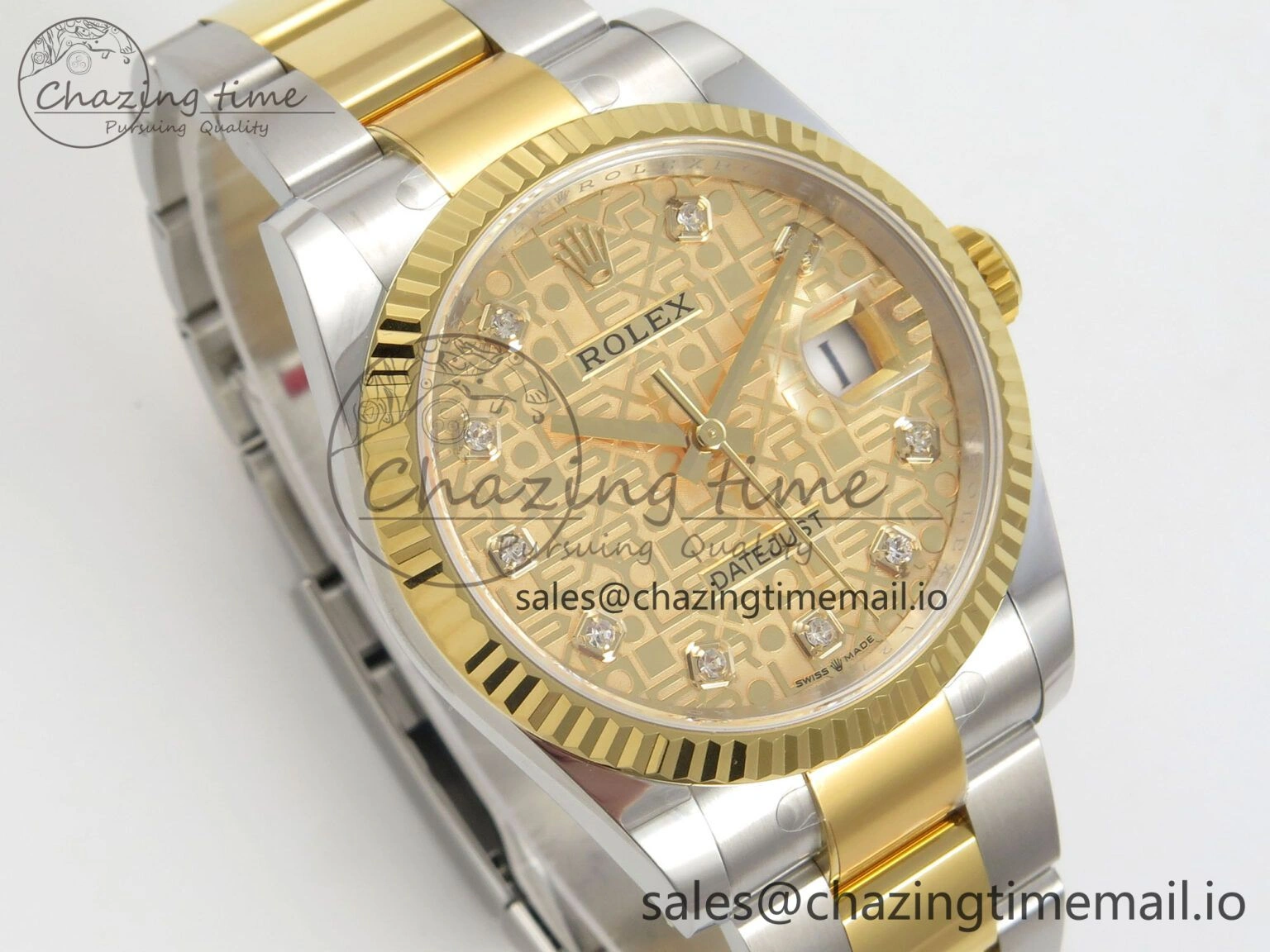 TimelessDesign DateJust 36 SS YG ARF 1:1 Best Edition 904L Steel Rolxx YG Diamonds Dial on Oyster Bracelet SH 88