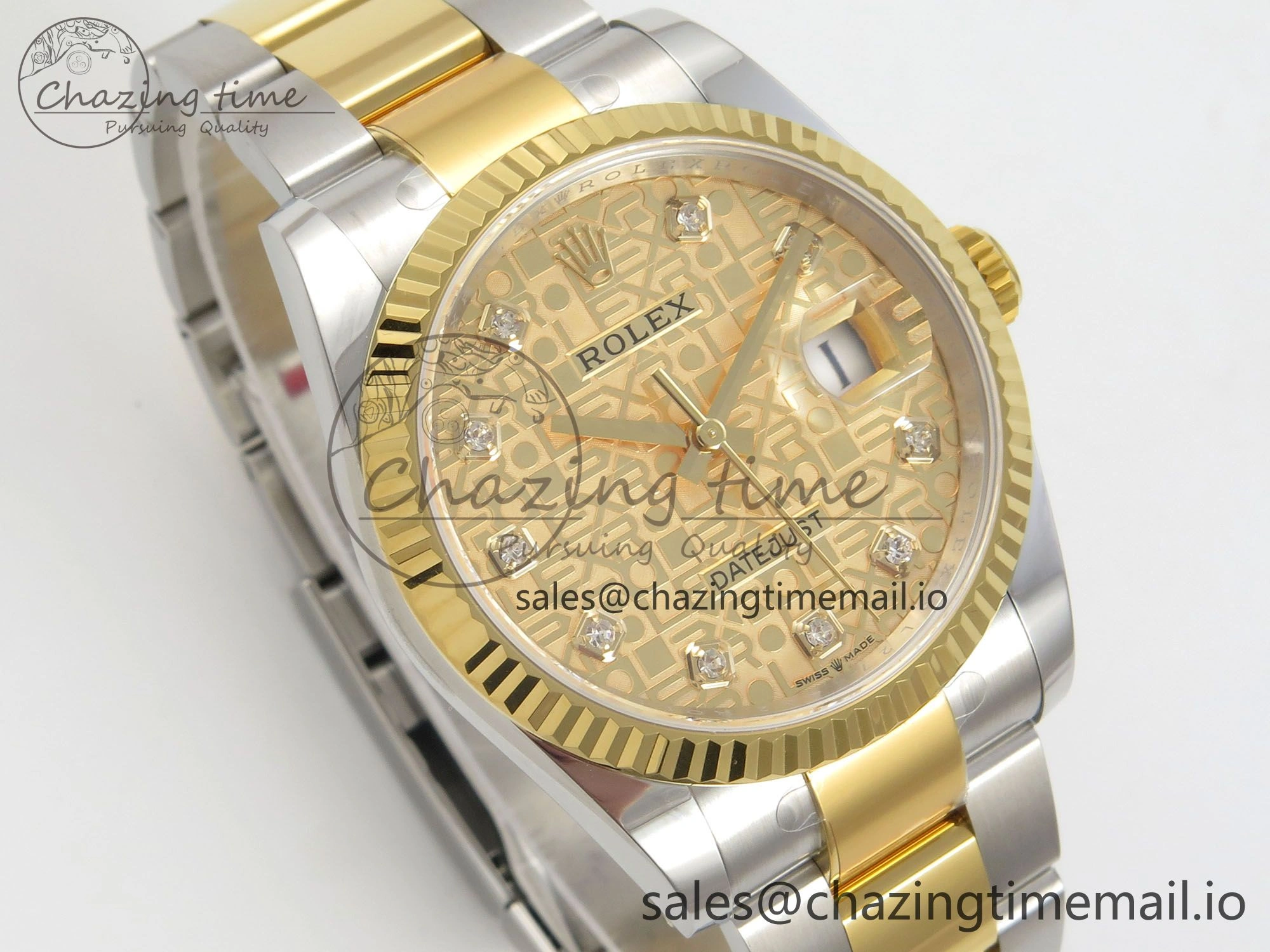TimelessDesign DateJust 36 SS YG ARF 1:1 Best Edition 904L Steel Rolxx YG Diamonds Dial on Oyster Bracelet SH 88