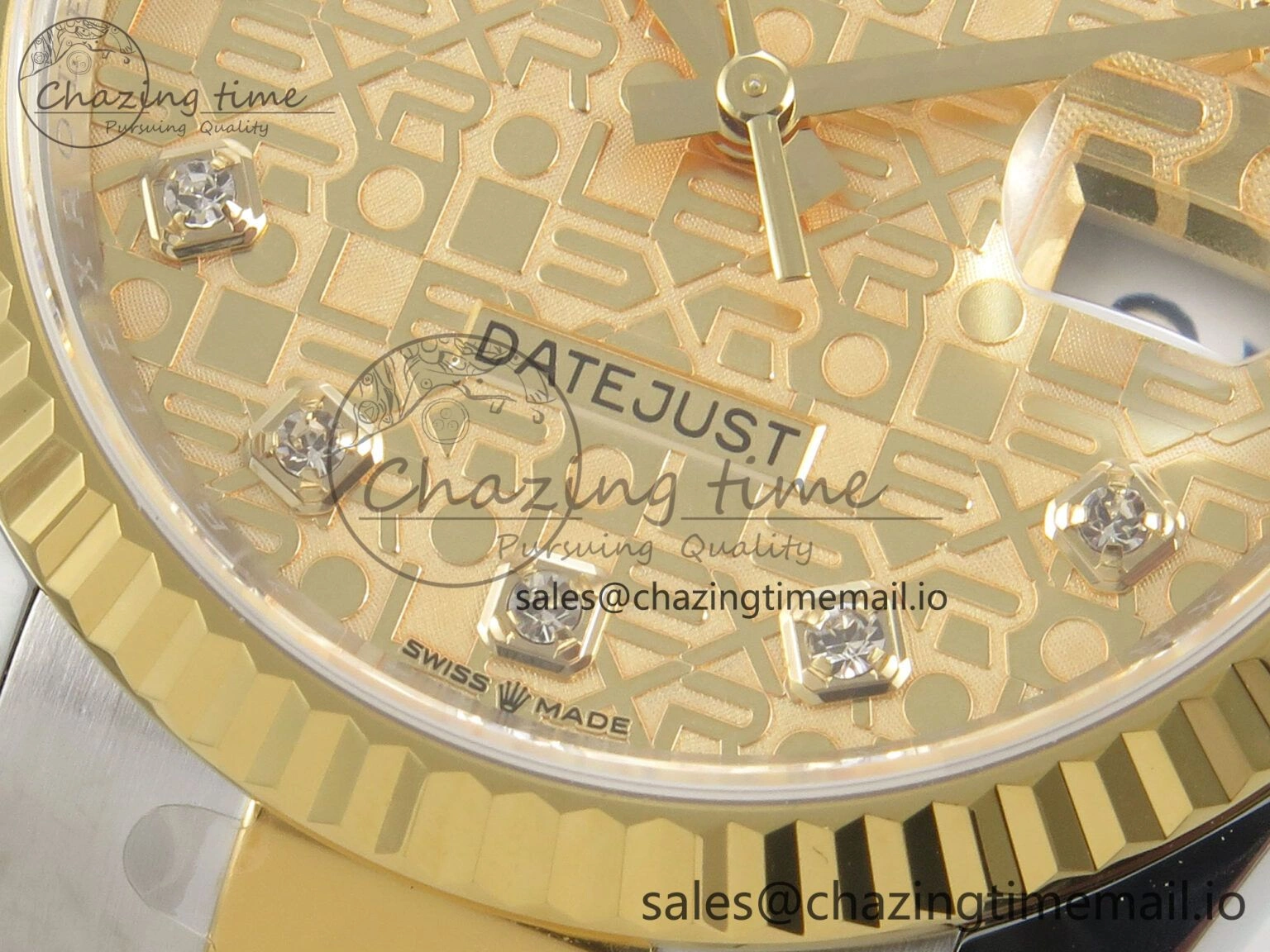 TimelessDesign DateJust 36 SS YG ARF 1:1 Best Edition 904L Steel Rolxx YG Diamonds Dial on Oyster Bracelet SH 88