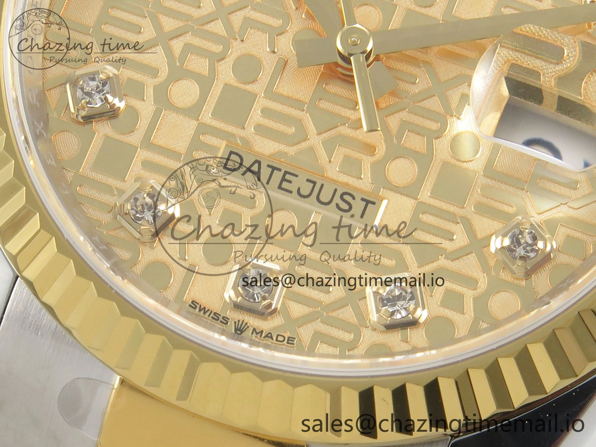 TimelessDesign DateJust 36 SS YG ARF 1:1 Best Edition 904L Steel Rolxx YG Diamonds Dial on Oyster Bracelet SH 88