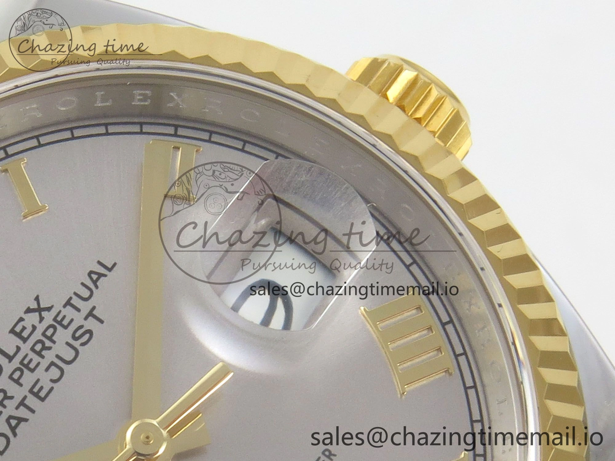 TimelessDesign DateJust 36 SS YG ARF 1:1 Best Edition 904L Steel Silver Dial YG Roman on Oyster Bracelet SH 86