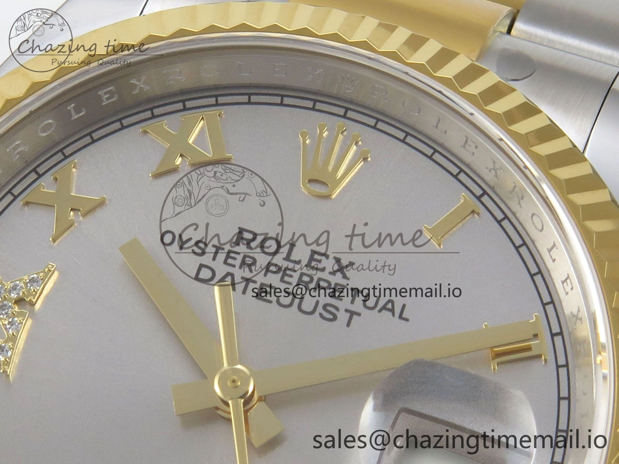 TimelessDesign DateJust 36 SS YG ARF 1:1 Best Edition 904L Steel Silver Dial YG Roman on Oyster Bracelet SH 86