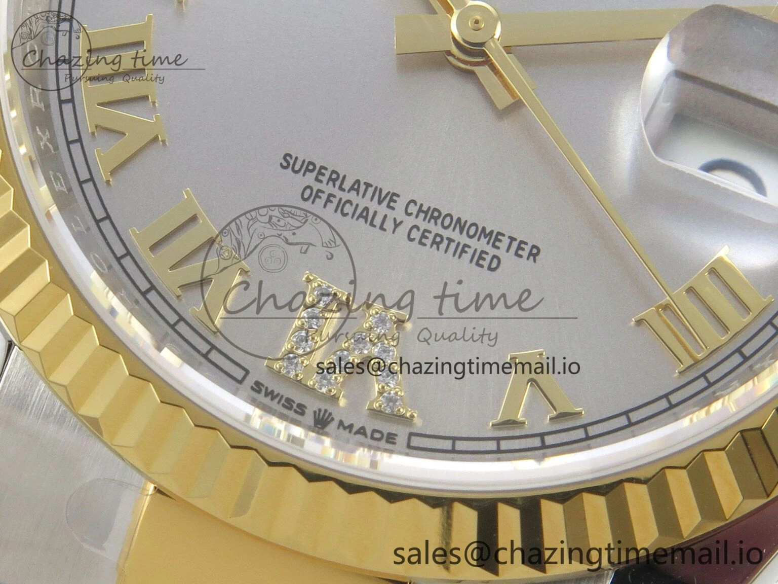 TimelessDesign DateJust 36 SS YG ARF 1:1 Best Edition 904L Steel Silver Dial YG Roman on Oyster Bracelet SH 86
