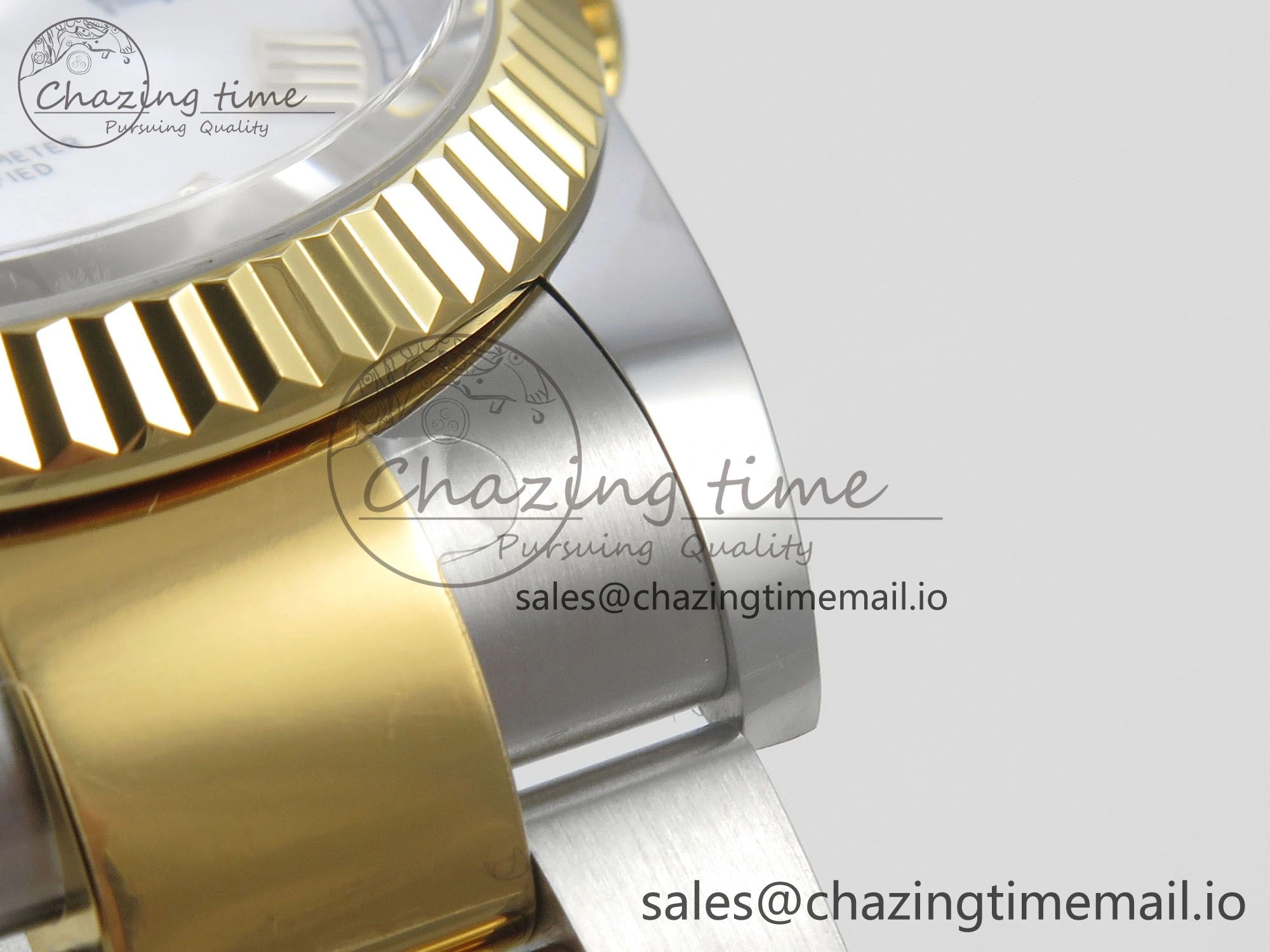DateJust 36 SS YG ARF 1:1 Best Edition 904L Steel White Dial YG Roman on Oyster Bracelet SH WeatherProof 99