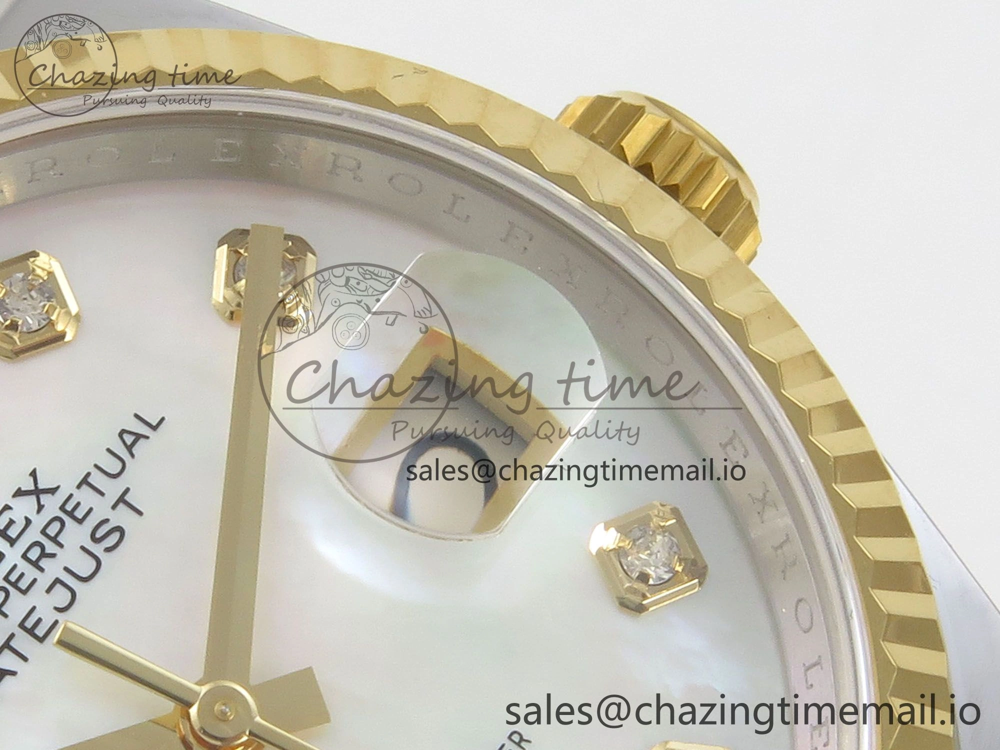 Breathable DateJust 36 SS YG ARF 1:1 Best Edition 904L Steel White MOP Dial on Oyster Bracelet SH 82