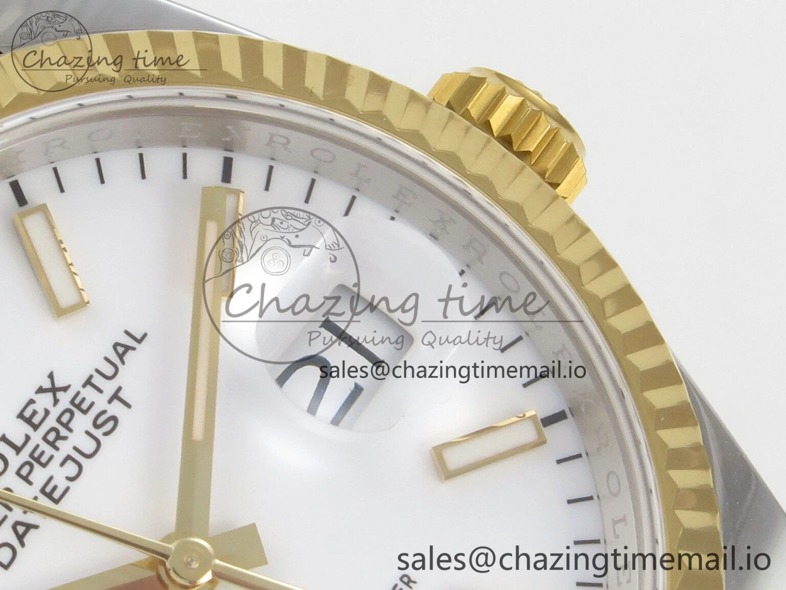 Premium DateJust 36 SS YG ARF 1:1 Best Edition 904L Steel White Stick Dial on Oyster Bracelet SH 95