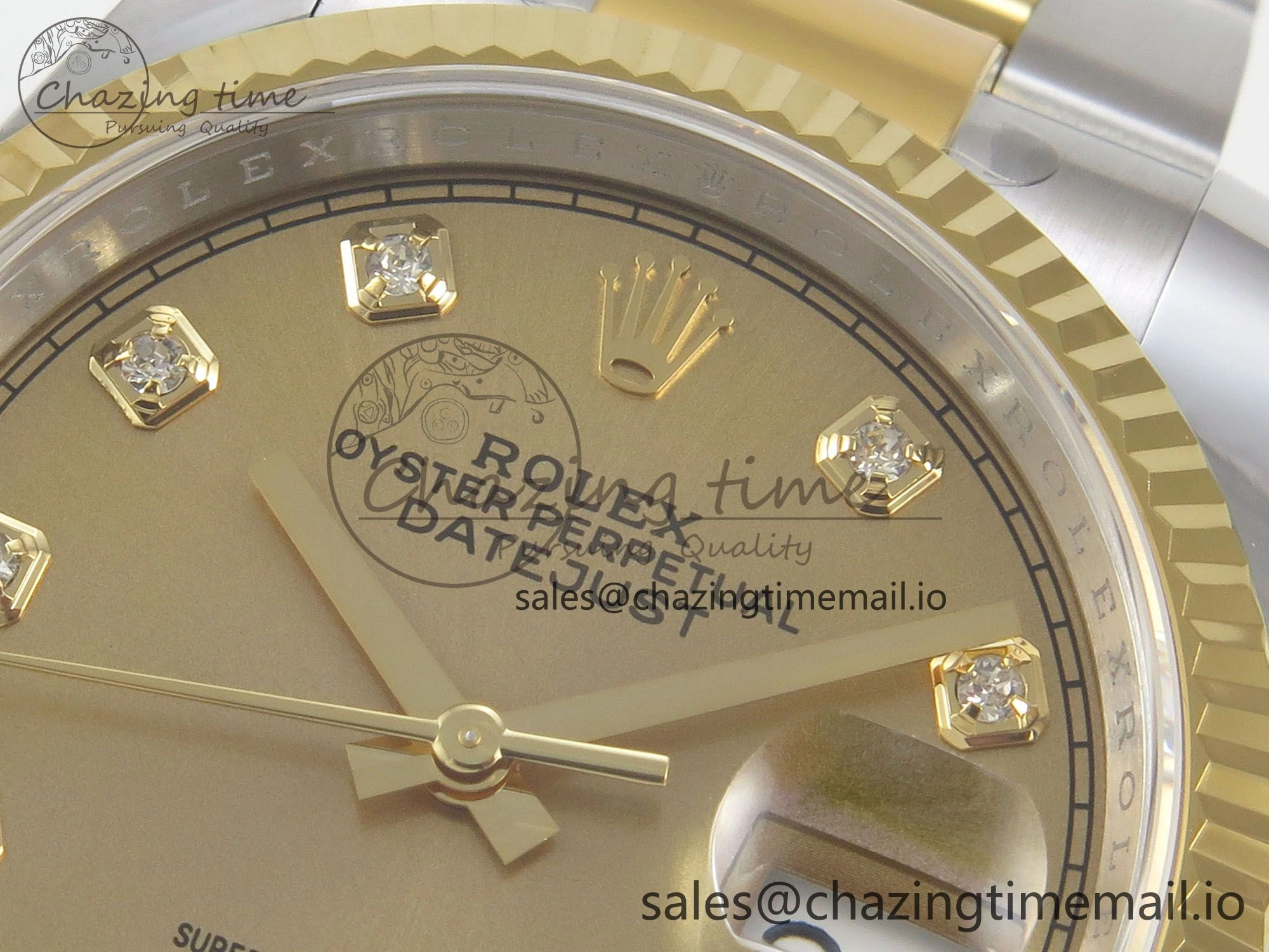 Durable DateJust 36 SS YG ARF 1:1 Best Edition 904L Steel YG Diamonds Dial on Oyster Bracelet SH 98