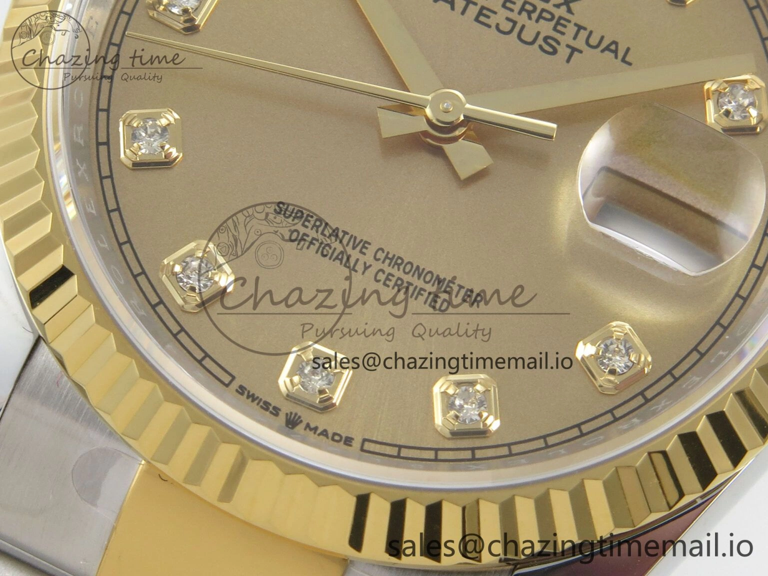 Durable DateJust 36 SS YG ARF 1:1 Best Edition 904L Steel YG Diamonds Dial on Oyster Bracelet SH 98