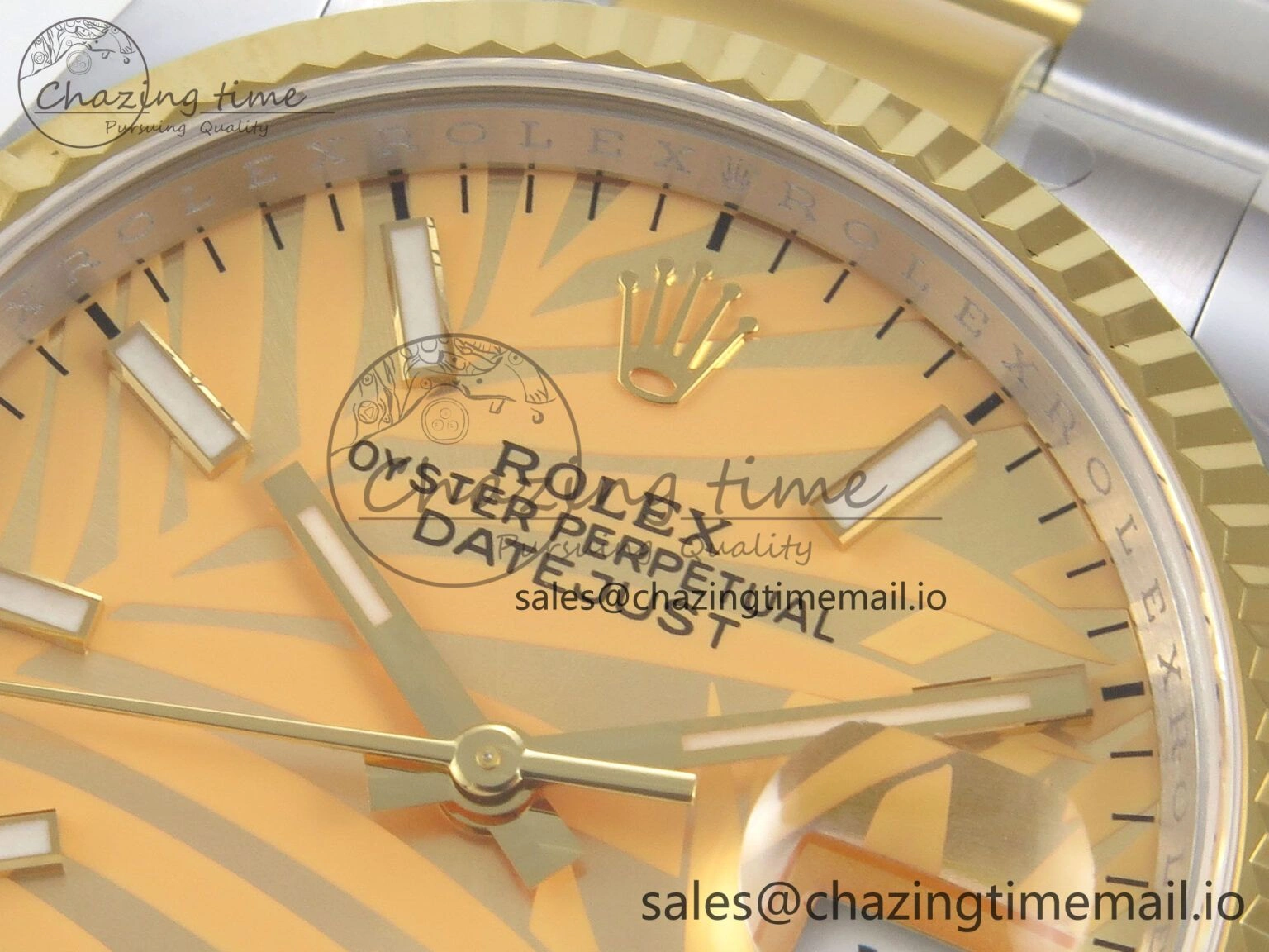 FashionForward DateJust 36 SS YG ARF 1:1 Best Edition 904L Steel YG Leaf Dial on Oyster Bracelet SH 92