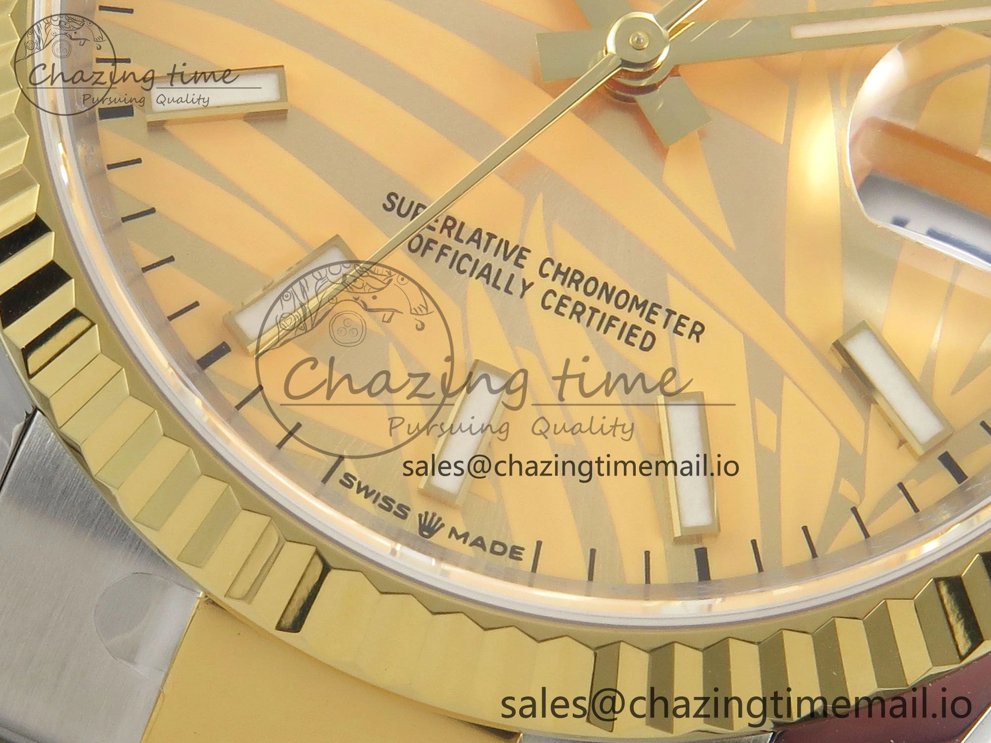 FashionForward DateJust 36 SS YG ARF 1:1 Best Edition 904L Steel YG Leaf Dial on Oyster Bracelet SH 92