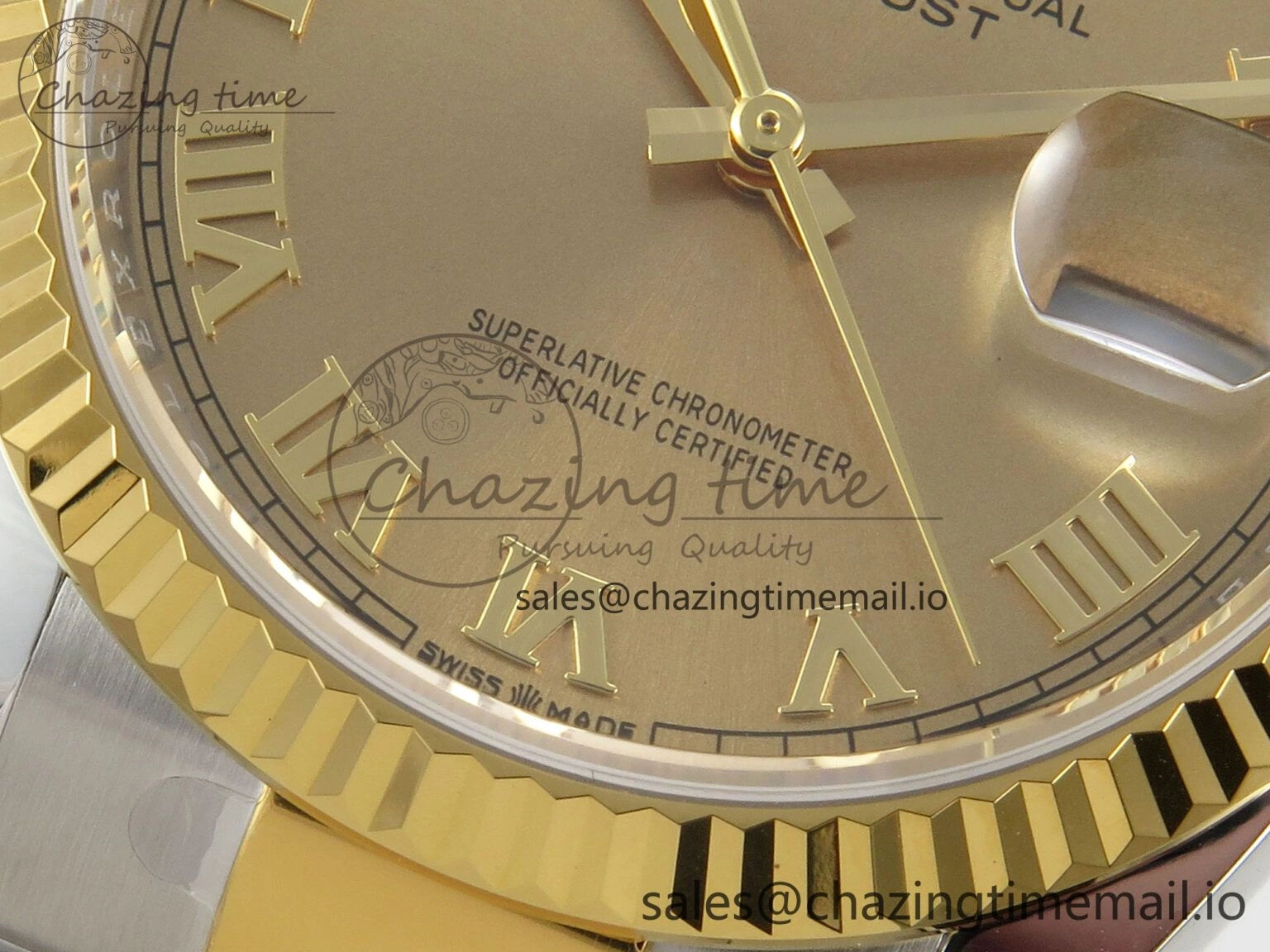 DateJust 36 SS YG ARF 1:1 Best Edition 904L Steel YG Roman Dial on Oyster Bracelet SH GoodFit 101