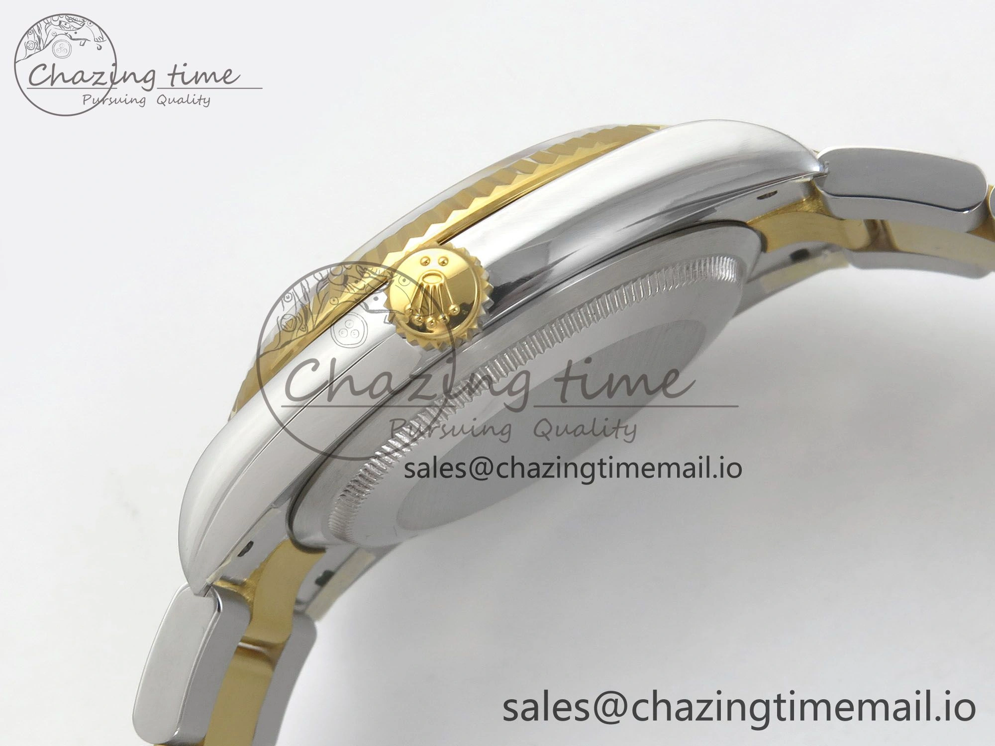 SmartChoice DateJust 36 SS YG ARF 1:1 Best Edition 904L Steel YG Textured Diamonds Dial on Oyster Bracelet SH 74