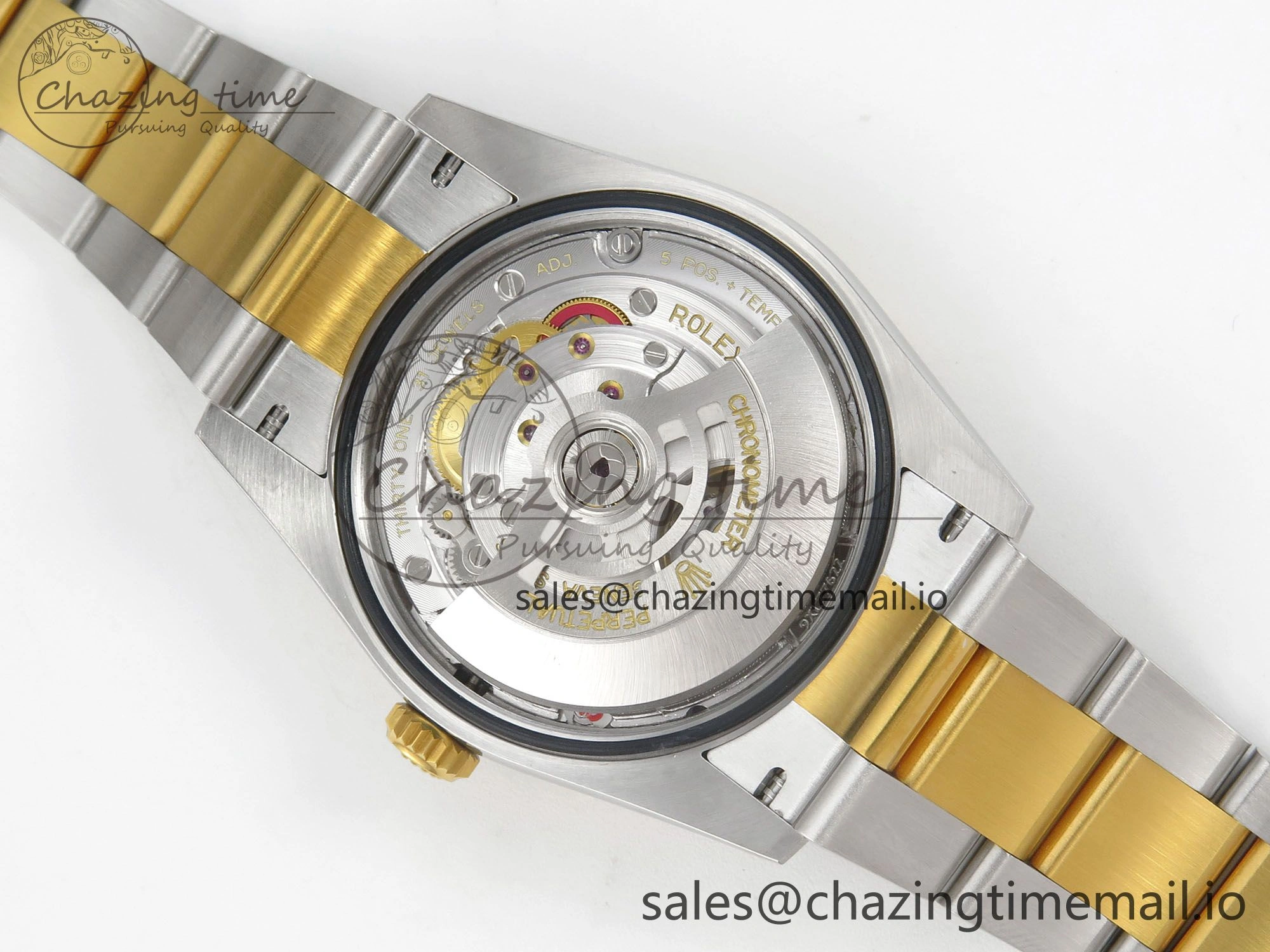SmartChoice DateJust 36 SS YG ARF 1:1 Best Edition 904L Steel YG Textured Diamonds Dial on Oyster Bracelet SH 74