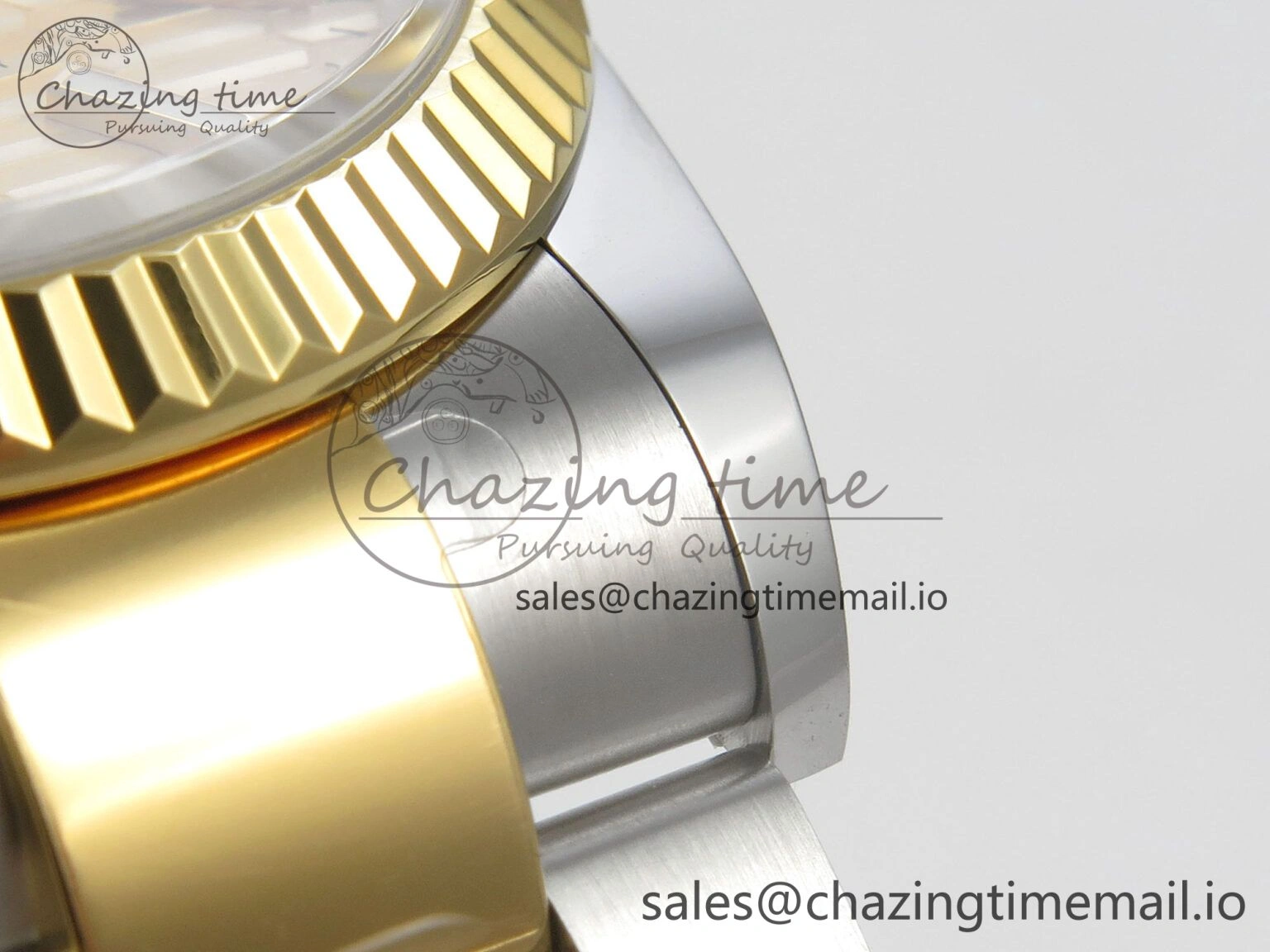 Compact DateJust 36 SS YG ARF 1:1 Best Edition 904L Steel YG Textured Stick Dial on Oyster Bracelet SH 97