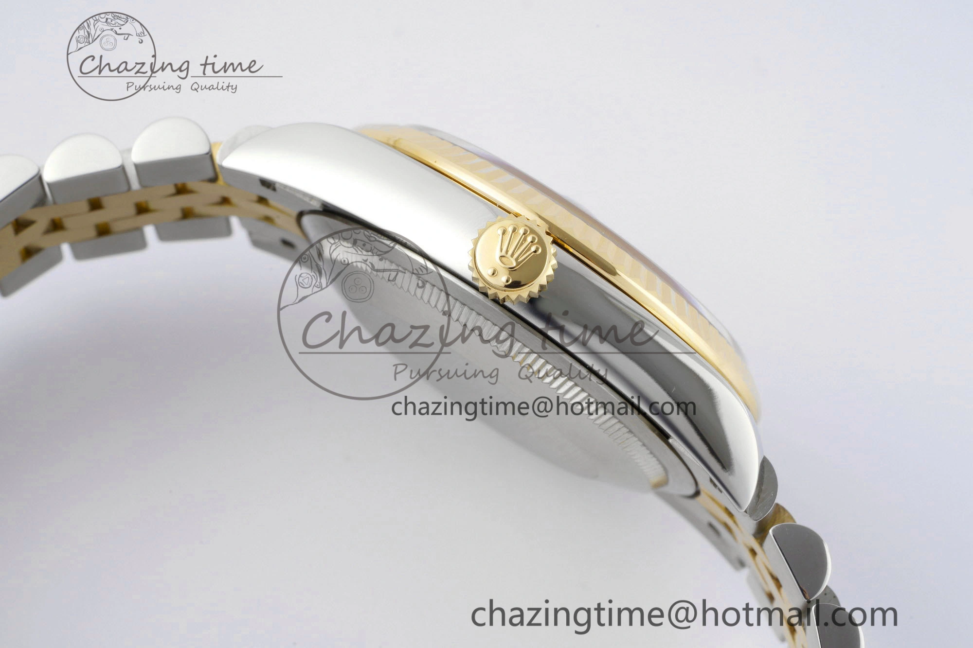 DateJust 36 SS YG Gold Wrapped JDF 1:1 Best Edition YG Diamonds Textured Dial on Jubilee Bracelet VR3235 V SmoothTexture 2195