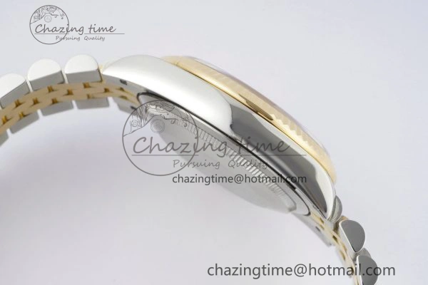 DateJust 36 SS YG Gold Wrapped JDF 1:1 Best Edition YG Diamonds Textured Dial on Jubilee Bracelet VR3235 V SmoothTexture 2195