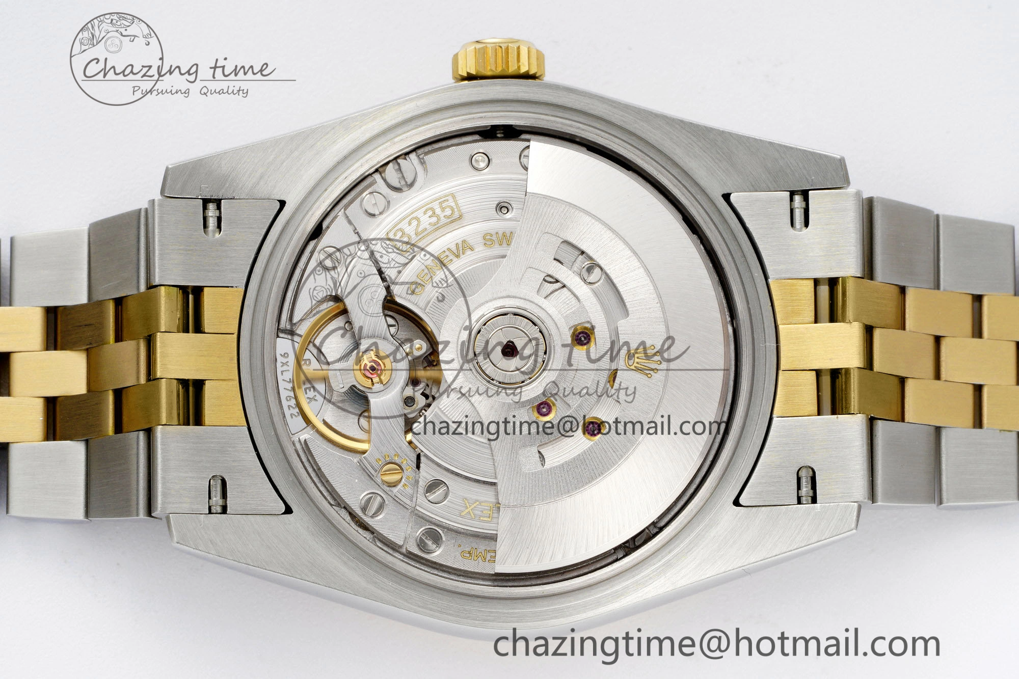 DateJust 36 SS YG Gold Wrapped JDF 1:1 Best Edition YG Diamonds Textured Dial on Jubilee Bracelet VR3235 V SmoothTexture 2195