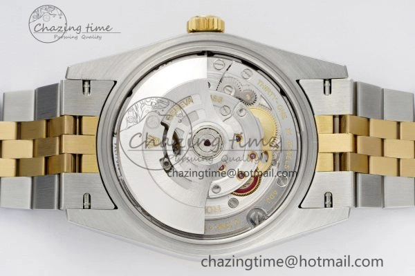 DateJust 36 SS YG Gold Wrapped JDF 1:1 Best Edition YG Diamonds Textured Dial on Jubilee Bracelet VR3235 V SmoothTexture 2195