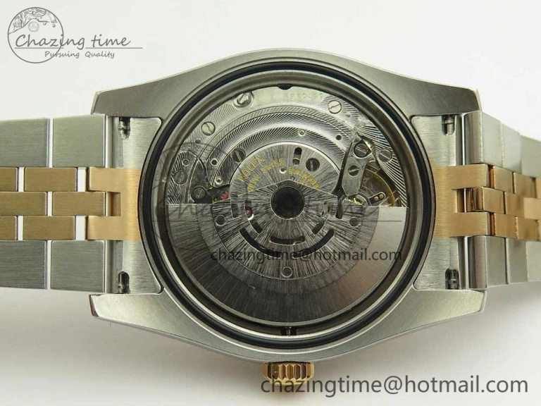 EyeCatching DateJust 36mm 116231 SS RG 904L ARF 1:1 Best Edition Black Dial Sticks Markers on 904L SS RG Jubilee Bracelet SA 10661
