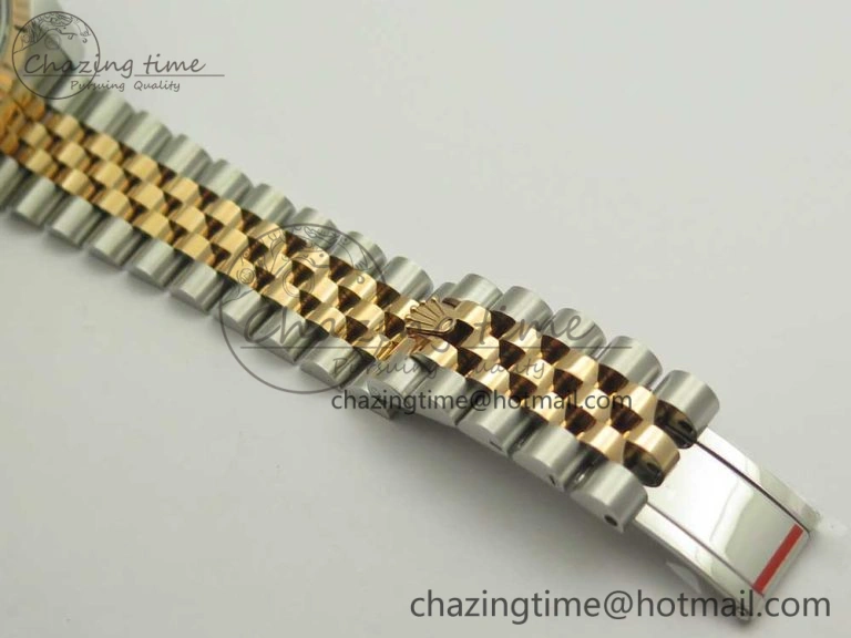 EyeCatching DateJust 36mm 116231 SS RG 904L ARF 1:1 Best Edition Black Dial Sticks Markers on 904L SS RG Jubilee Bracelet SA 10661
