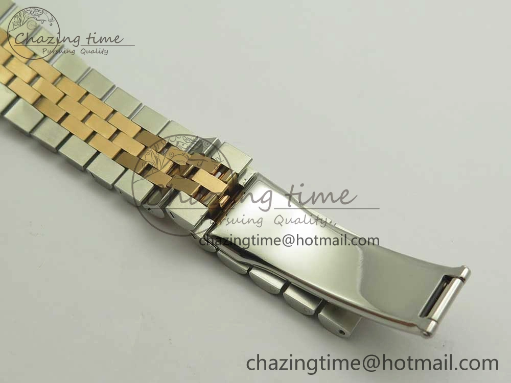 EyeCatching DateJust 36mm 116231 SS RG 904L ARF 1:1 Best Edition Black Dial Sticks Markers on 904L SS RG Jubilee Bracelet SA 10661