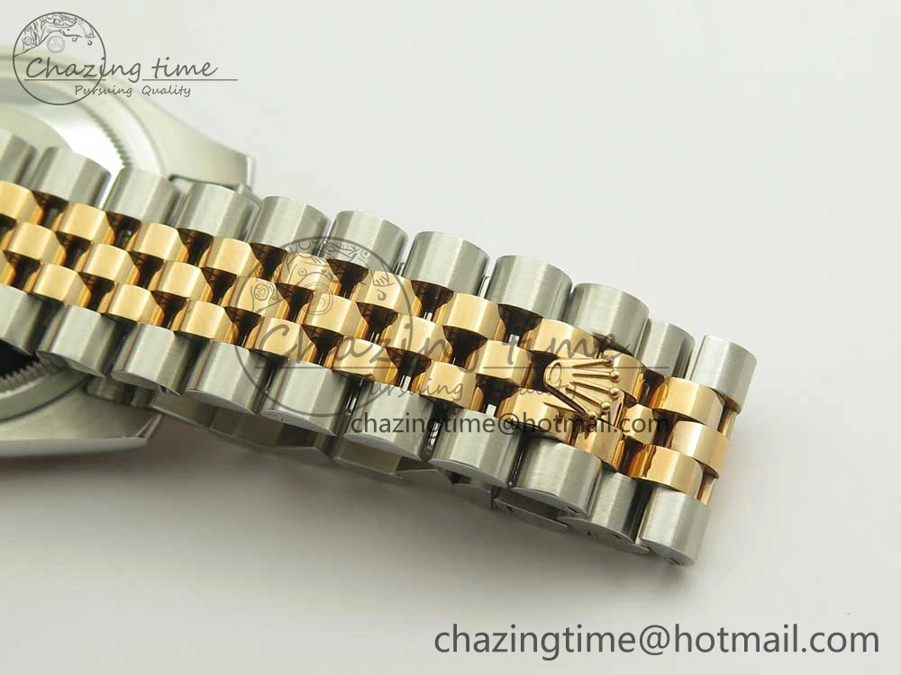 EyeCatching DateJust 36mm 116231 SS RG 904L ARF 1:1 Best Edition Black Dial Sticks Markers on 904L SS RG Jubilee Bracelet SA 10661