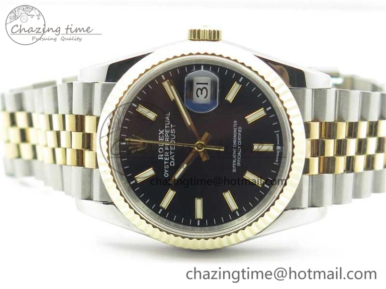 Sophisticated DateJust 36mm 126234 BP Maker 1:1 Best Edition 904L SS YG New Version Black Dial on Jubilee Bracelet 3078