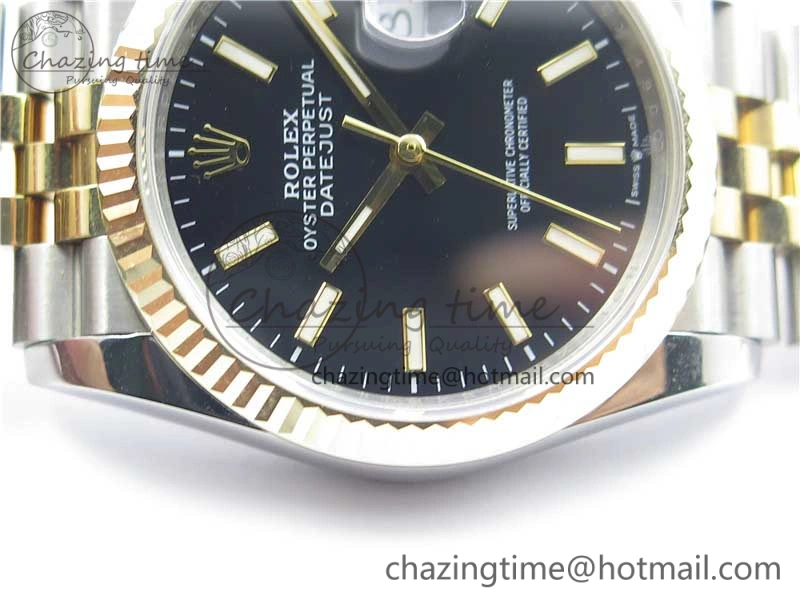 Sophisticated DateJust 36mm 126234 BP Maker 1:1 Best Edition 904L SS YG New Version Black Dial on Jubilee Bracelet 3078