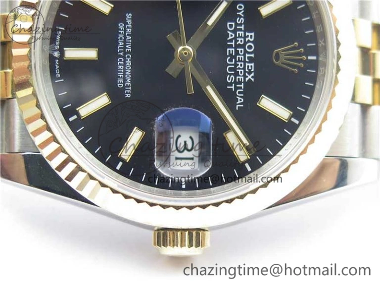 Sophisticated DateJust 36mm 126234 BP Maker 1:1 Best Edition 904L SS YG New Version Black Dial on Jubilee Bracelet 3078