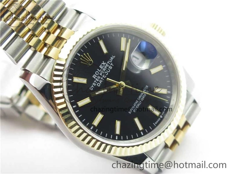 Sophisticated DateJust 36mm 126234 BP Maker 1:1 Best Edition 904L SS YG New Version Black Dial on Jubilee Bracelet 3078