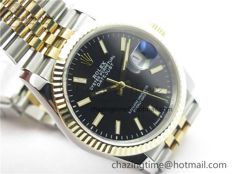 Sophisticated DateJust 36mm 126234 BP Maker 1:1 Best Edition 904L SS YG New Version Black Dial on Jubilee Bracelet 3078
