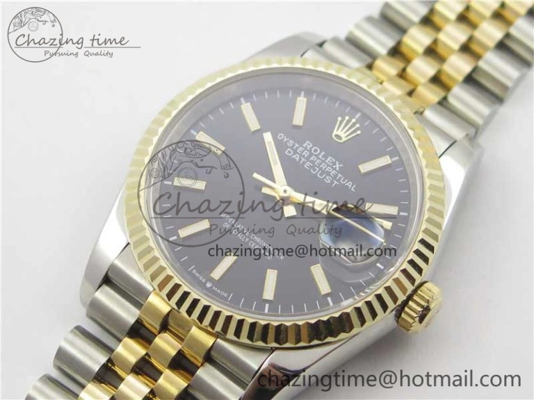 Sophisticated DateJust 36mm 126234 BP Maker 1:1 Best Edition 904L SS YG New Version Black Dial on Jubilee Bracelet 3078