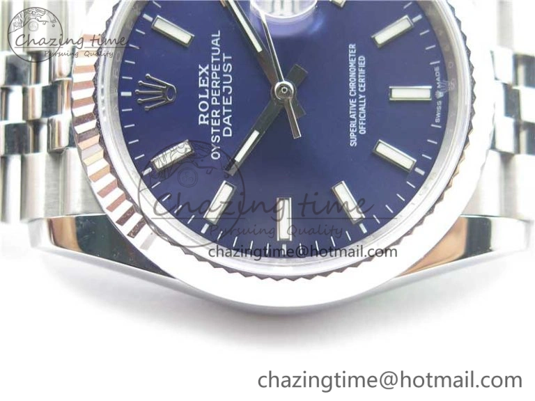 Unisex DateJust 36mm 126234 BP Maker 1:1 Best Edition 904L Steel New Version Blue Dial on Jubilee Bracelet 3076