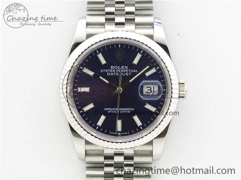 Unisex DateJust 36mm 126234 BP Maker 1:1 Best Edition 904L Steel New Version Blue Dial on Jubilee Bracelet 3076