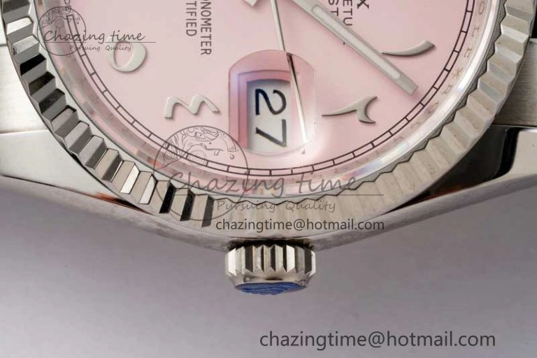 DateJust 36mm 126234 DIWF 1:1 Best Edition 904L Steel Pink Dial Arabic Marker on Oyster Bracelet SA SunProtective 2318