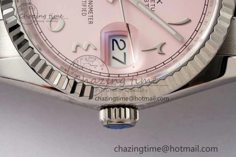 DateJust 36mm 126234 DIWF 1:1 Best Edition 904L Steel Pink Dial Arabic Marker on Oyster Bracelet SA SunProtective 2318