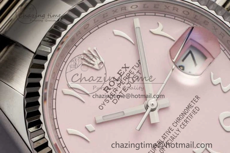 DateJust 36mm 126234 DIWF 1:1 Best Edition 904L Steel Pink Dial Arabic Marker on Oyster Bracelet SA SunProtective 2318
